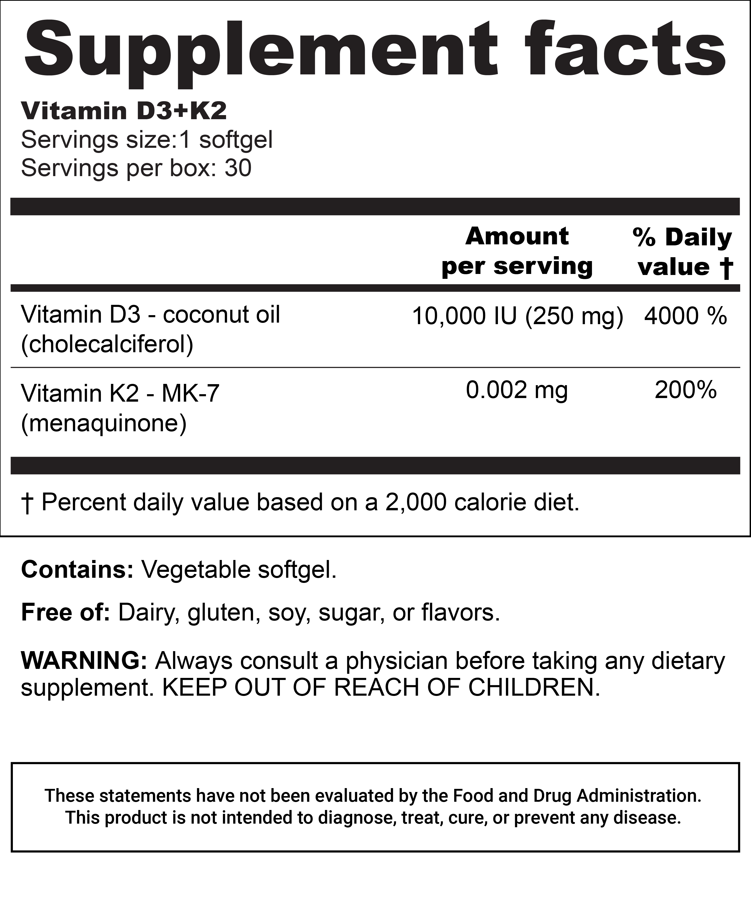 Vitamin D3+K2