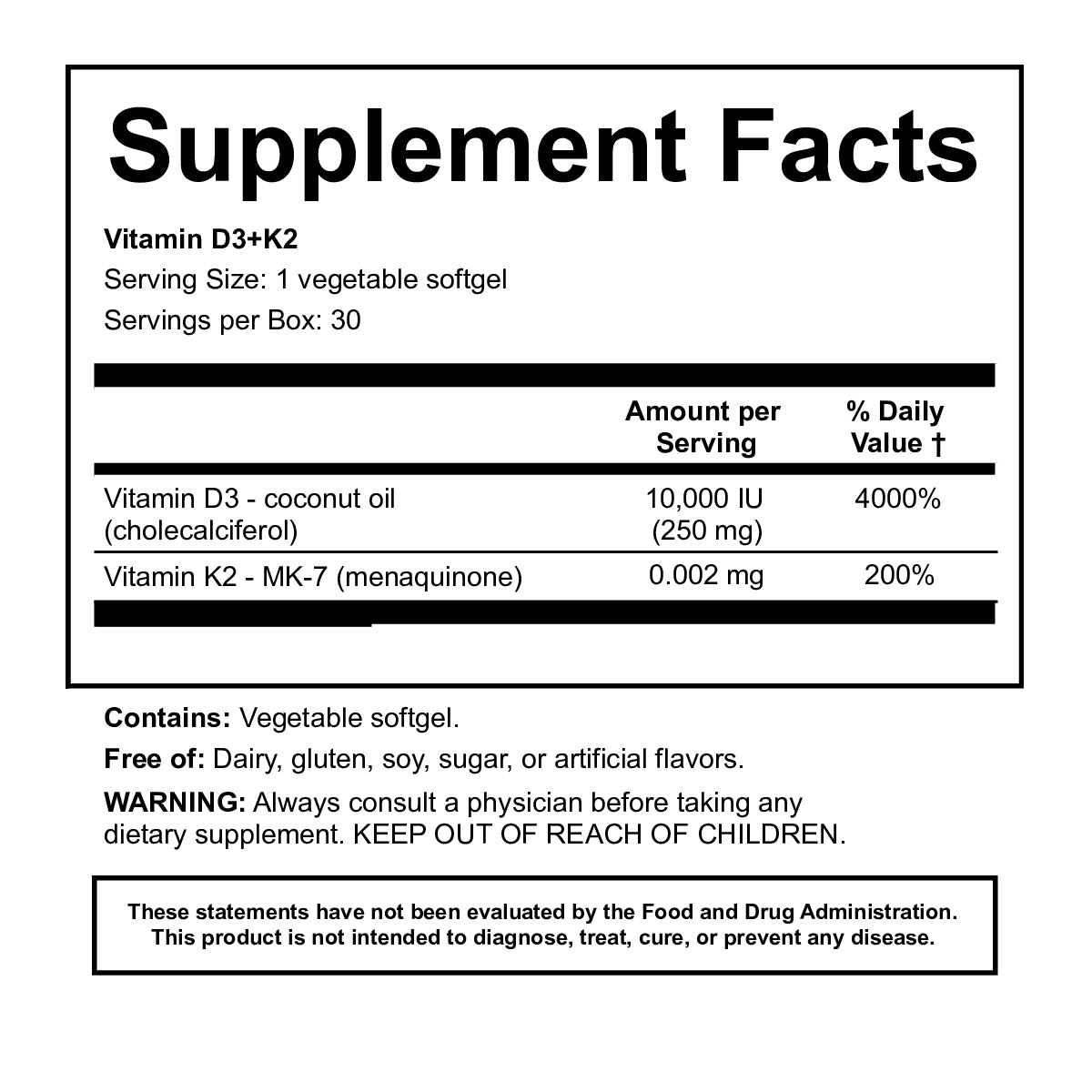 Vitamin D3+K2