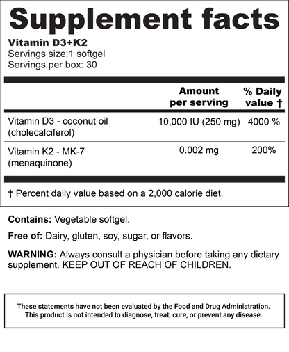 Vitamin D3+K2